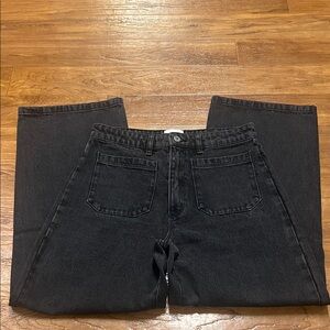 Abrand Women's Black Street Aline Jeans